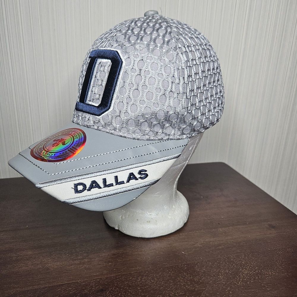 Dallas Texas Hat Summer Mesh Adjustable‎ Grey One Size Bullbot